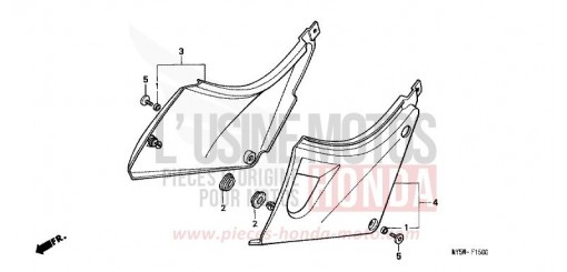 COUVERCLE LATERAL CB500V de 1997